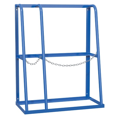 Vestil Steel Storage Rack 9-3/4 In. Left Bay 32-7/16 In. Right Bay 24 In. Depth 1,500 Lb. Capacity Blue SSRT-47-WB-2